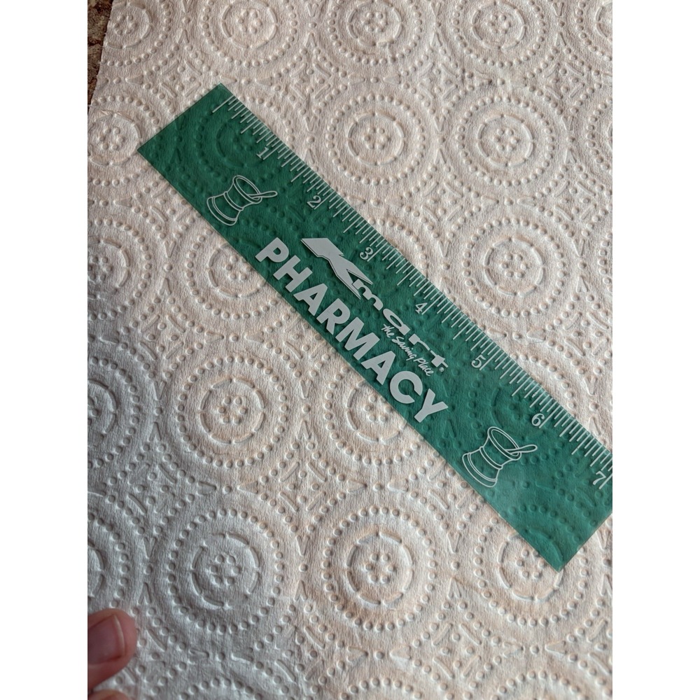 Kmart Pharmacy Department 7"‎ Flexible Plastic Ruler/Red With White Lettering